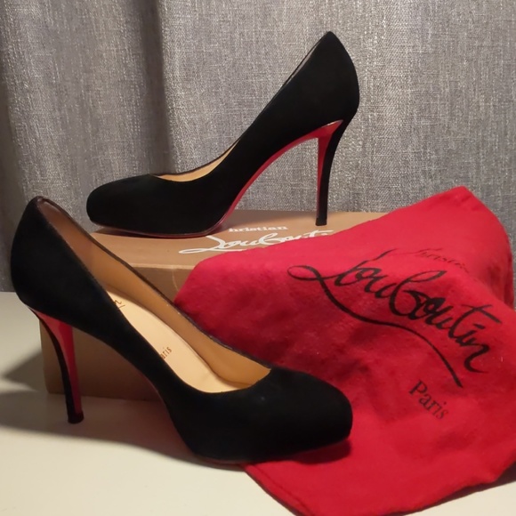 Christian Louboutin Shoes - CHRISTIAN LOUBOUTIN Argotik 100 Black Suede w/ Box